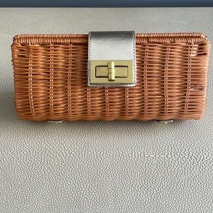 J Crew Wicker Clutch